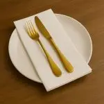 2 Ply White Dinner Napkins - Image 2