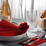 2 Ply red Dinner Napkins- Case - Image 4
