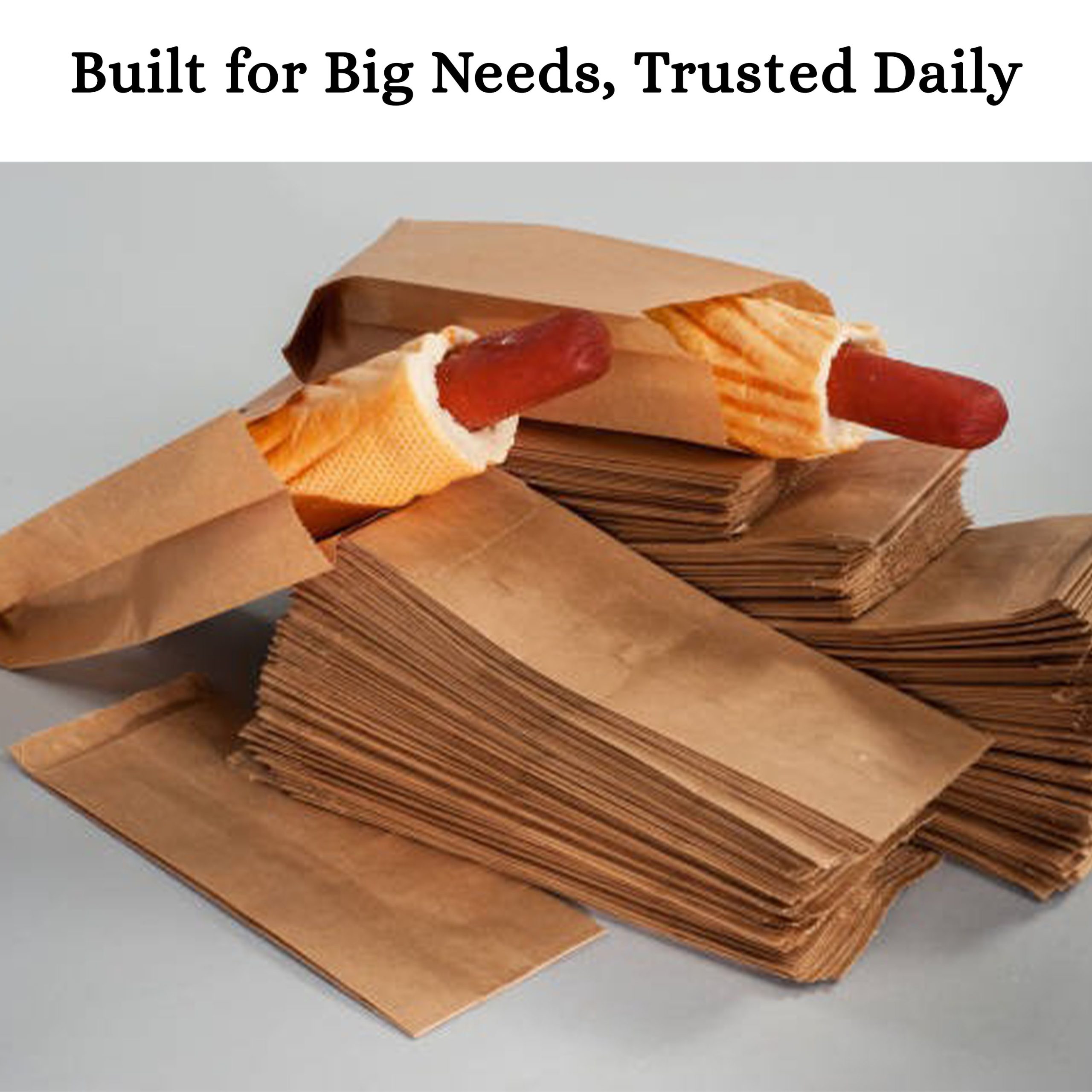 4# Brown Bags- Case of 500 Bags 4lb Brown Bags- Case of 500 Bags - Image 2