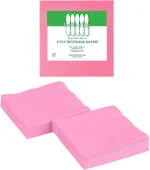 2 Ply Pink Beverage Napkins
