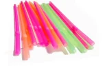 9" Unwrapped Neon Flex Straws - 1250ct- Plastic Straw - Image 2