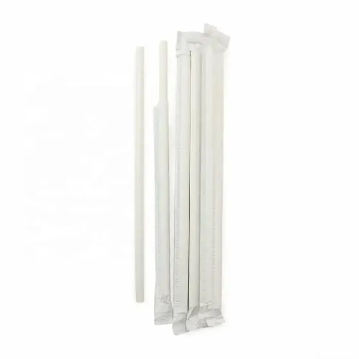 7.75 Wrapped Paper Straw White-Pack of 5000 Straws - Perfect Stix