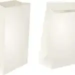 8lb White Paper Bags