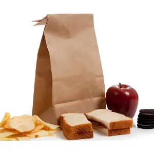 8lb Brown Paper Bags- Case of 500 Bags