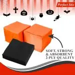 Perfect Stix Halloween Cocktail Napkins, Black and Orange, 200 Count Pack - Image 4