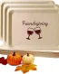 Perfect Stix 10-Inch Wooden Plates with “Friendsgiving” Printed in Burgundy