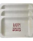 Perfectware 7" Disposable Wooden Plate with Happy Thanksgiving Print - Pack of 25ct (Perfectware 7-Happy Thanksgiving-25ct)