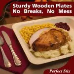 Perfect Stix 10-Inch Wooden Plates with “Friendsgiving” Printed in Burgundy – Eco-Friendly Biodegradable Disposable Dinner Plates – Fall Tableware for Thanksgiving & Friendsgiving Parties – Pack of 25 - Image 4