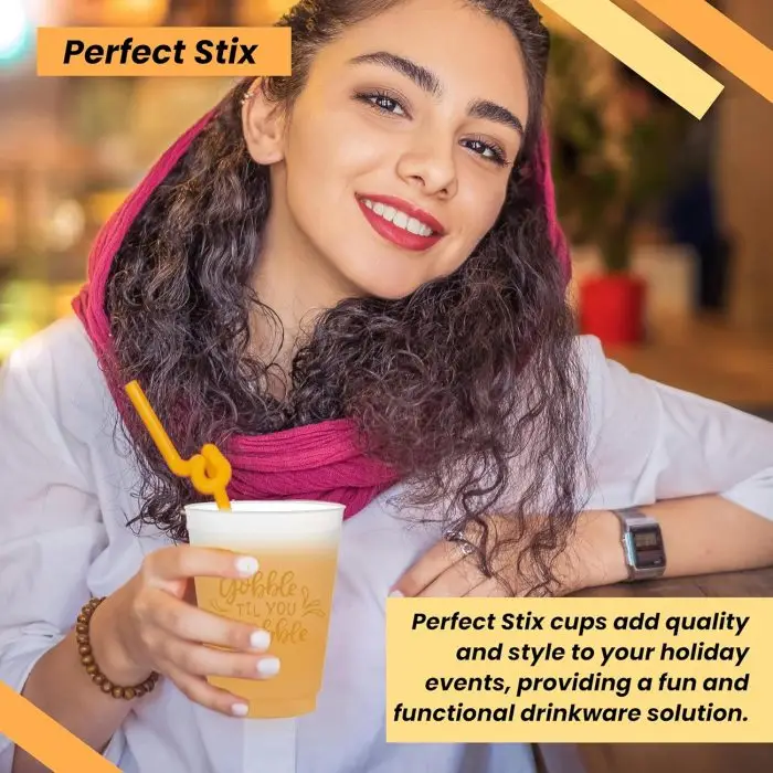 Perfect Stix 16oz Frost Flex Cups with Gobble Till You Wobble