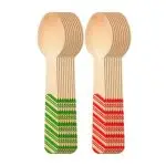 Perfect Stix Red And Green Striped Candy Cane Christmas Wooden Spoons