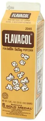 35oz Carton of Flavacol with 10oz Stainless Steel Shaker - Image 2