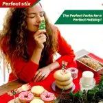 Perfect Stix Wooden Disposable Forks, Red and Green Christmas Design, 6 Inch, 100 Count - Image 6