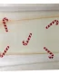 Perfect Stix 10" Disposable Wooden Plate with Candy Cane Print - Pack of 25ct