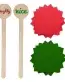 Perfect Stix Christmas Cocktail Party Red and Green Napkins and Nice and Naughty Cocktail Printed Stirrers