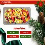 Perfect Stix Christmas Candy Cane Design 7 Inch Wooden Disposable Plates, Pack of 30ct - Image 5