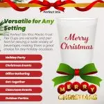 Perfect Stix 16oz Plastic Frost Flex Cups with Merry Christmas Print (Pack of 10ct), Frost Flex 16-Merry Christmas-10ct - Image 3