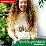 Perfect Stix Wooden Disposable Forks, Red and Green Christmas Design, 6 Inch, 100 Count - Image 4