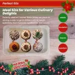 Perfect Stix Christmas Candy Cane Design 7 Inch Wooden Disposable Plates, Pack of 30ct - Image 4