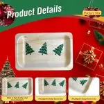 Perfect Stix 7-Christmas Trees-25ct 7" Disposable Wooden Plate with Christmas Tree Print - Pack of 25ct - Image 3