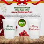 Perfect Stix 16oz Plastic Frost Flex Cups with Merry Christmas Print (Pack of 10ct), Frost Flex 16-Merry Christmas-10ct - Image 2