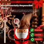 Perfect Stix - Cocktail 6 R- Santa Claus-50 6" Wooden Cocktail/Drink Stirrers with Santa Claus Pack of 50ct - Image 3