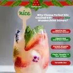 Perfect Stix - Cocktail 6 R- Naughty Nice-50 6" Wooden Cocktail/Drink Stirrers with Naughty or Nice Pack of 50ct - Image 5