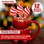 Perfect Stix Christmas Candy Cane Peppermint Spoonz.Edible Stirring Beverage Spoonz. Hot Chocolate Cocoa Tea Coffee Cocktail.Holiday Christmas Spoonz. Pack of 12 Spoonz. - Image 4