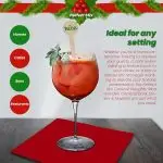 Perfect Stix Christmas Cocktail Party Red and Green Napkins and Nice and Naughty Cocktail Printed Stirrers, Pack of 150ct - Image 3