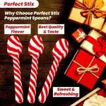 Perfect Stix Christmas Candy Cane Peppermint Spoonz.Edible Stirring Beverage Spoonz. Hot Chocolate Cocoa Tea Coffee Cocktail.Holiday Christmas Spoonz. Pack of 12 Spoonz. - Image 6
