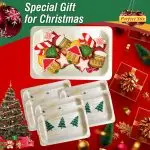 Perfect Stix 7-Christmas Trees-25ct 7" Disposable Wooden Plate with Christmas Tree Print - Pack of 25ct - Image 5
