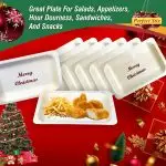 Perfect Stix 7" Disposable Wooden Plates with Merry Christmas Print - Pack of 25ct, Merry Christmas Plates - Image 6