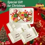 Perfect Stix 7" Disposable Wooden Plates with Merry Christmas Print - Pack of 25ct, Merry Christmas Plates - Image 5