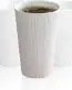 16oz Double Wall Ripple White Paper Coffee Cups- Pack of 50ct