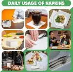 Perfect Stix 1 Ply Paper Lunch Napkins - White - Image 8