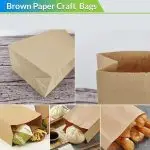 Perfect Stix 4lb Brown Paper Lunch Bags - Pack of 50ct, Disposable, Fold Top Closure - Image 8