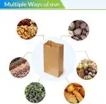 Perfect Stix 4lb Brown Paper Lunch Bags - Pack of 50ct, Disposable, Fold Top Closure - Image 6