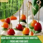 7 Inch Bamboo Knot Picks - Appetizer, Sandwich, & Cocktail Drinks Skewer Toothpick - Image 5