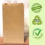 Perfect Stix 4lb Brown Paper Lunch Bags - Pack of 50ct, Disposable, Fold Top Closure - Image 4