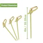 Perfect Stix 4 inch Bamboo Knot Picks, Cocktail and Hors' D 'Oeuvre - Image 2