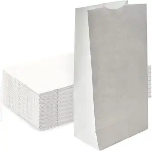 Concession Essentials White Paper Lunch Bags, 4 lb, 200 Count, for Crafts and Holiday Cookies