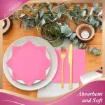 Perfect Stix- 2ply Pink Beverage Napkins -5" x 5"-Pack of 100ct - Image 3