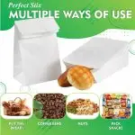 Perfect Stix 4lb White Paper Kraft Bags - Pack of 50 Count - Image 5