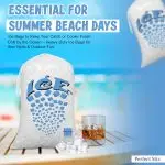 Perfect Stix 10 lb Plastic Ice Bags with Cotton Draw String