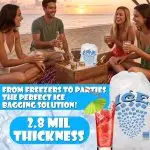 Perfect Stix 8 lbs Plastic Drawstring Ice Bag