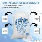 Perfect Stix 10 lb Plastic Ice Bags with Cotton Draw String