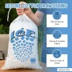 Perfect Stix 10 lb Plastic Ice Bags with Cotton Draw String